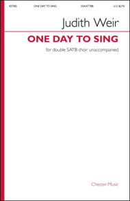 One Day to Sing SATB/SATB choral sheet music cover